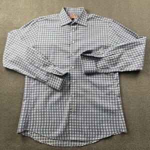 Thomas Pink Shirt Adult Size 15.5 - 39 Check Button Up Long Sleeve Casual Men's
